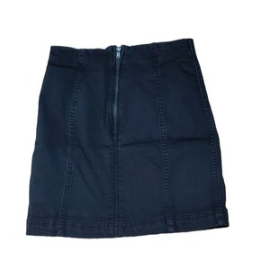 Free People Black Women's Denim Mini Skirt Waist 24" image 2