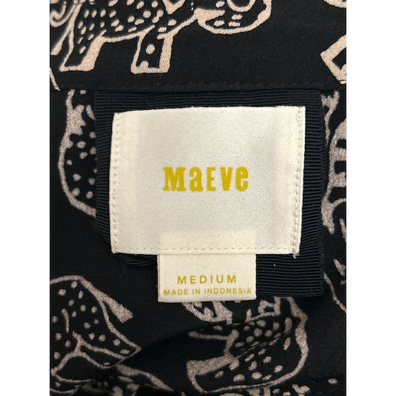 Buy Anthropologie Maeve Women s Black Noronha Elephant Print Dress Size Medium Online in India Etsy