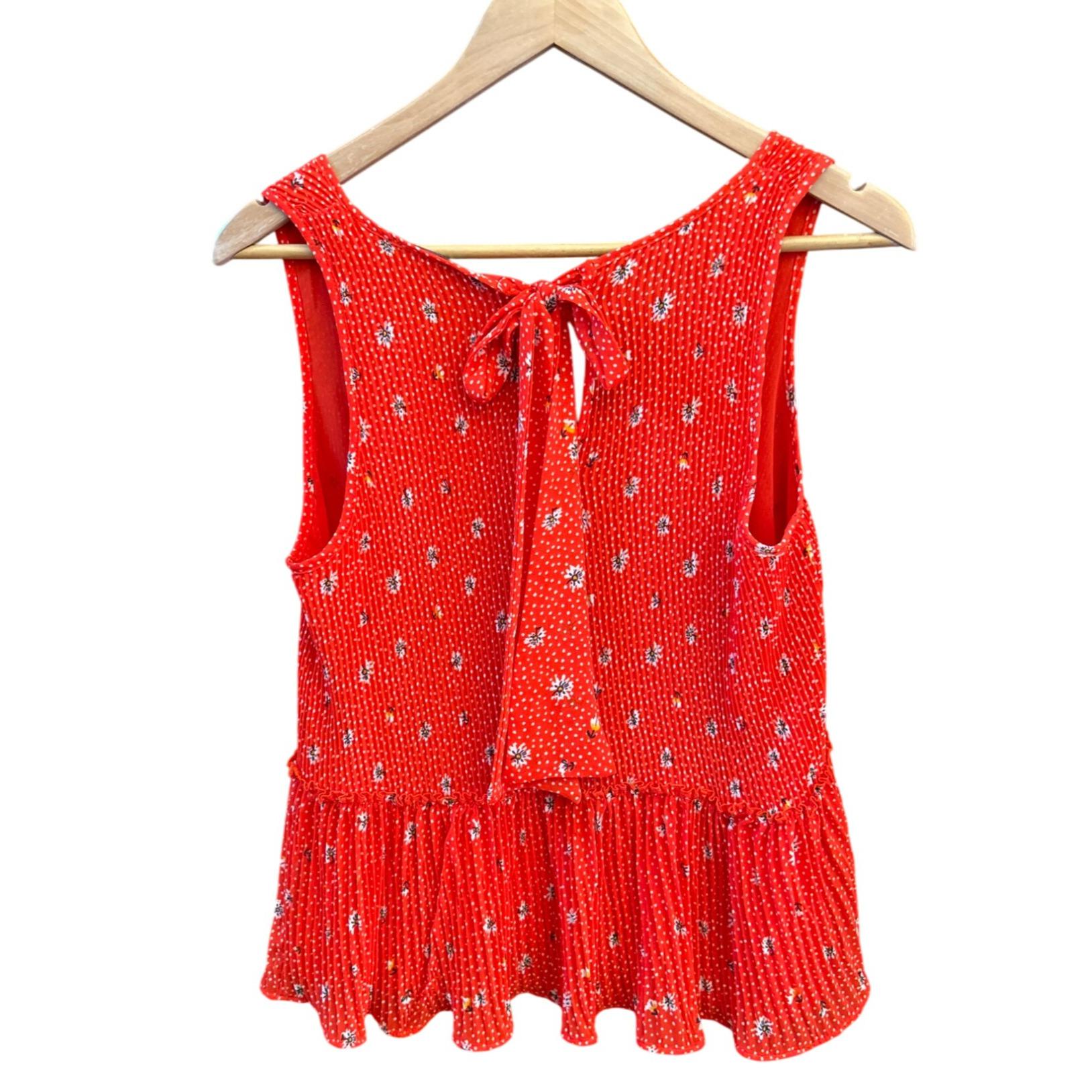 Zara Boho Red Floral Peplum Tank Top Tie Back Cottagecore Feminine Summer Indie - Etsy Zara Boho Red Floral Peplum Tank Top Tie Back Cottagecore Feminine Summer Indie - Etsy
