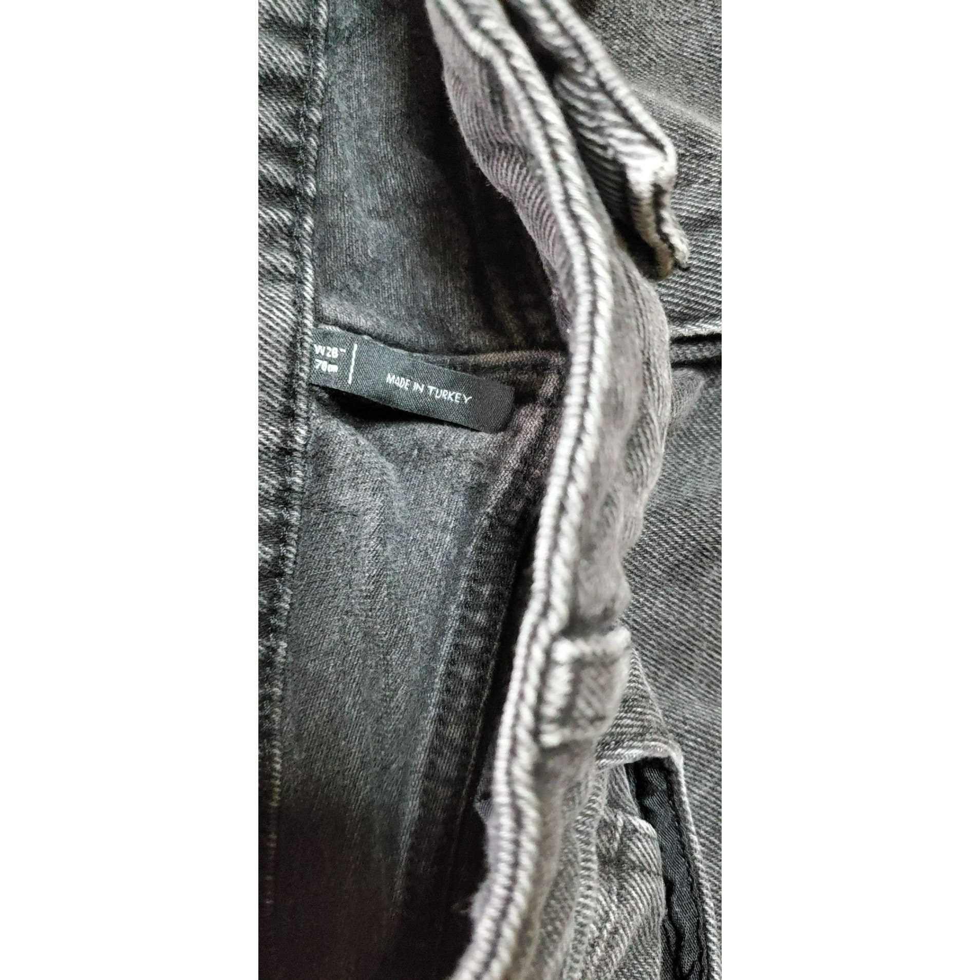 Reclaimed Vintage Women's Black Bell Bottom Zipper Fly Denim