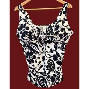 Anne Cole Plus Size Floral Swim Tankini 18W Beach Resortcore Classic Summer