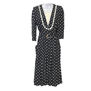 black and white petite dresses Audrey Black Velour Top and White Sateen Dress