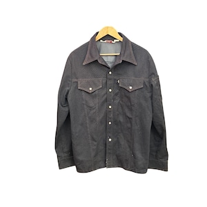 Vintage Levi's Sta-Prest Western Denim Shirt Jacket Gold Tab 70s Workwear Rodeo