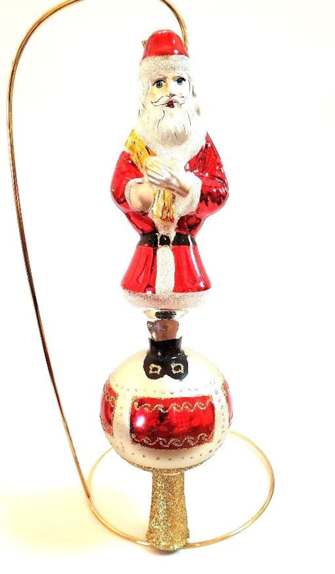 Vintage Santa Tree Topper, Vintage Christmas Ornaments, Vintage