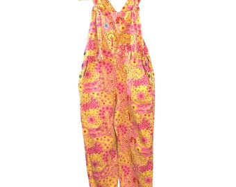 Lucy & Yak Overalls Psychedelischer Retro Maximalist Baum des Lebens Print Skurril