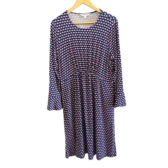 Boden Womens Flute Sleeve Jersey Dress Size 12R Sherbert Crescent Stamp -  Etsy Israel