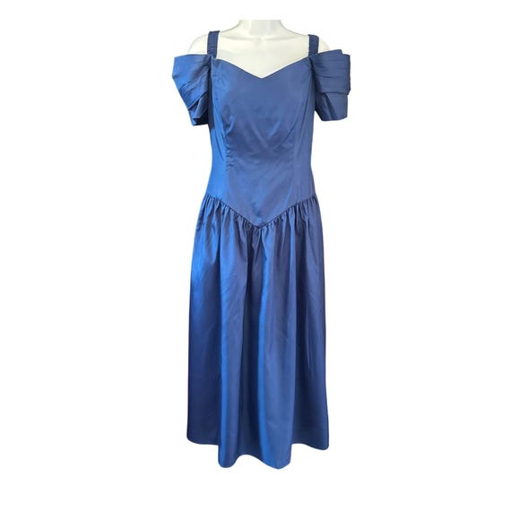 jcpenney blue prom dress 80s Deadstock Bridal Gown Formal Sweetheart Basque Size:20E Anne Fontaine - Black tall