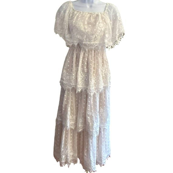 Show Me Your Mumu Women's Lana White Swiss Dot Lace Lana Midi Dress Size XS Show Me Your Mumu Women's Lana White Swiss Dot Lace Lana Midi Dress Size XS