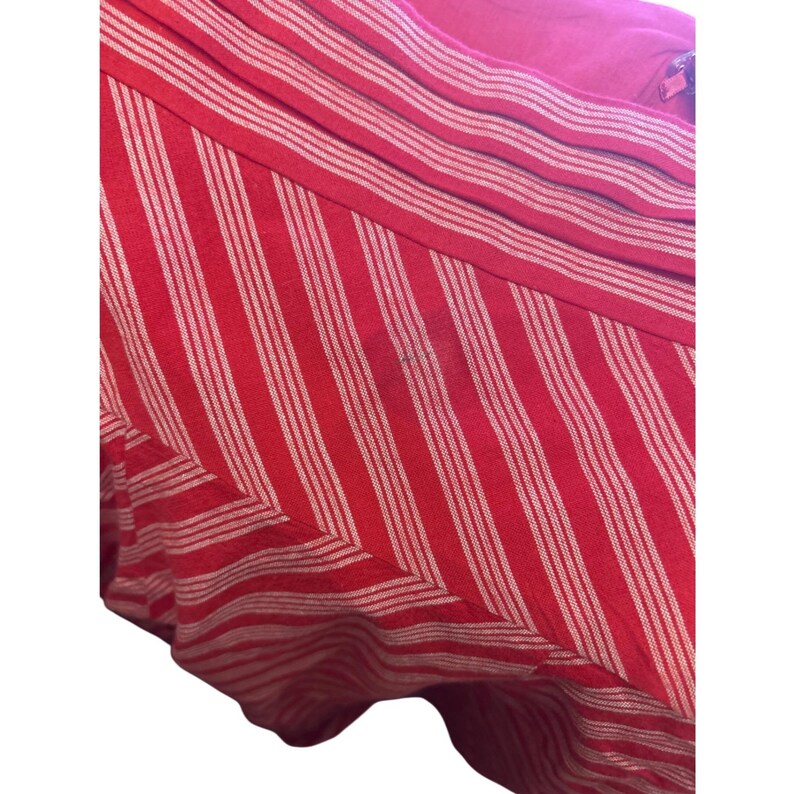Vintage Lil Anthropologie Striped Dress Nautical Summer Americana Picnic Coastal image 8