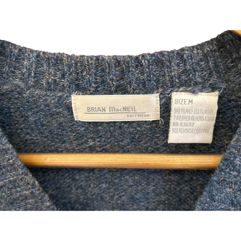 Vintage Brian MacNeil Sweater Vest Argyle Dark Academia Grandpa Core 100% Wool image 3