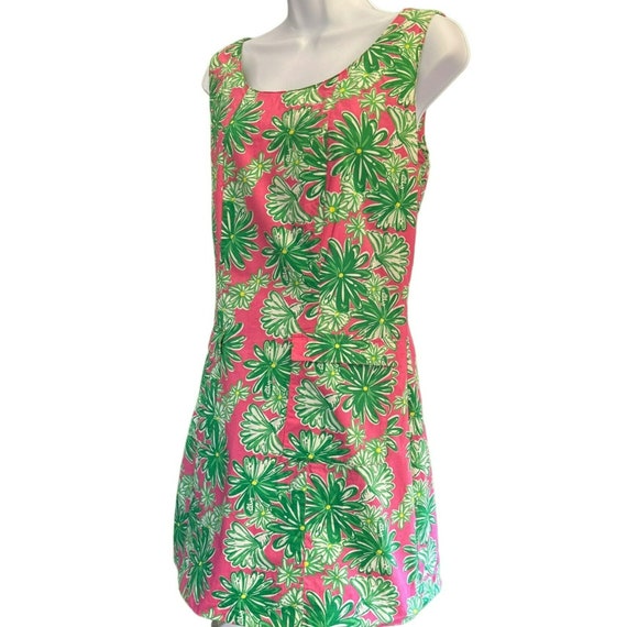 Vintage Lilly Pulitzer Floral Dress White Label TM Size 8 Preppy