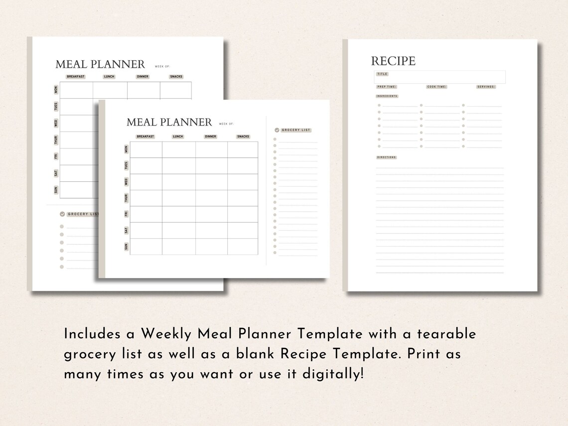 Cookbook Template Custom Recipe Book Template, Printable Recipe Book