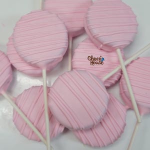 Baby girl Baby shower treats bundle. Pink color   Baby girl Birthday chocolate covered treats. 36 pcs