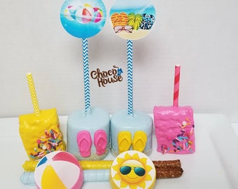 Summer beach bundle. Pool Party Favors. 48 pcs