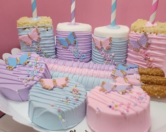 Butterfly Baby Shower. Party Favors. 48 pcs