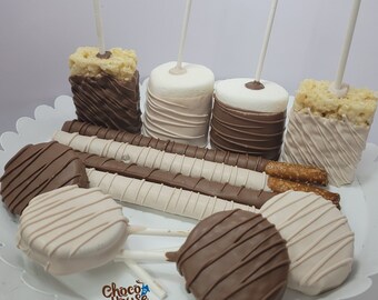 Brown and Beige party treats Baby shower treats bundle Party sweets. 48 pcs