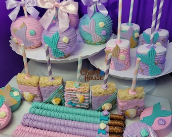 Mermaid themed Party Favors birthday treats.  30 pcs