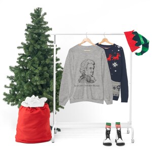 Mozart Unisex Crewneck Sweatshirt, Wolfgang Amadeus Mozart Sweater, Classical Music History Clothing, Piano Teacher/Student Gift image 9