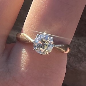 Vintage old European Diamond 1.06 carat ring