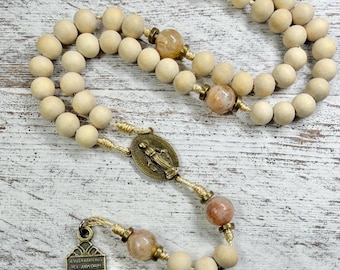Resurrection Rosary | Natural Citrine & Wood Beads