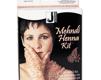 Jacquard Mehndi Henna Kit | Natural Henna Body Art Set with Applicator, Eucalyptus Oil and Instructions