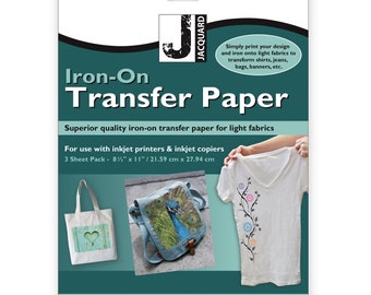 Iron-On Transfer Paper for Light Colored Fabrics