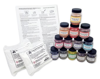 Jacquard Procion MX 13 Color Set | Fiber Reactive Cold Water Dye Kit for Tie Dye Batik Shibori and Cotton