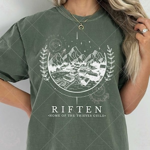 Comfort Colors Skyrim Riften Shirt, TES ESO Video Game Shirt, Fantasy Gamer Gift, Video Game Lover, Cozy Gamer, Girl Gamer, Subtle Fandom