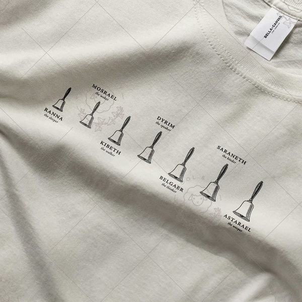 Abhorsen's Bells, Minimalist Abhorsen Shirt, Sabriel Lirael Clariel Old Kingdom, Subtle Fandom Shirt, Literature Dark Academia Booklover Tee