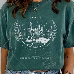 Comfort Colors Magic School Shirt, Wizard School Wizard Castle Book Shirt Magical Castle, Subtle Fandom, Universal Trip Shirt Magic Lover