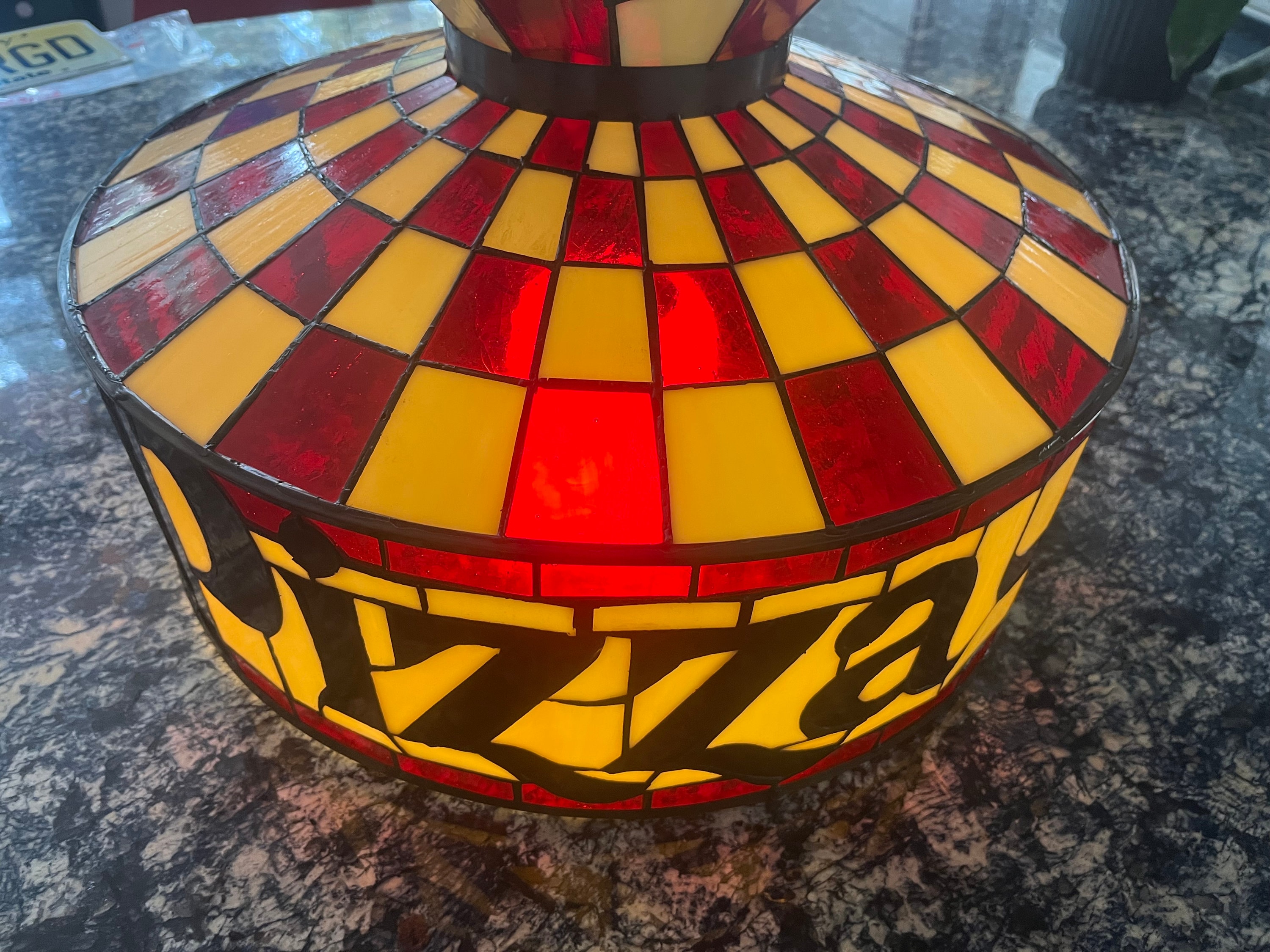 Handmade Full size Pizza Hut Ceiling Lamp Light SHIPS MID APRIL