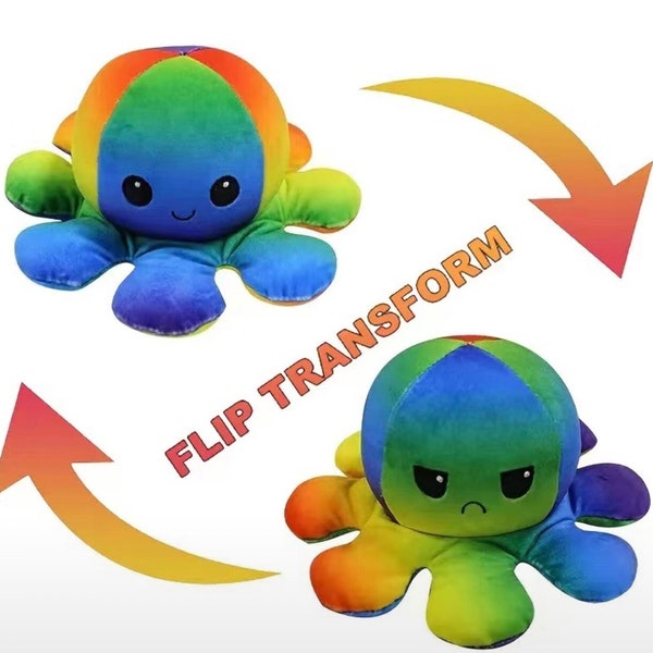 Octopus reversible plushie, mood changing