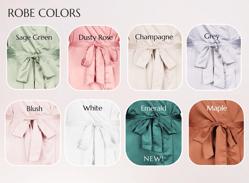 Spring Colors Robe Personalized Bridesmaid Robes - Satin Lace Bridal Party Gifts - Custom ...