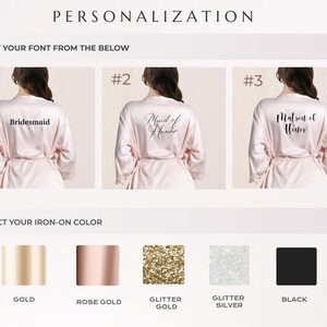 Blogfonts Iron Robe Personalized Bridesmaid Robes, Custom Bridesmaid Robes, Satin ...