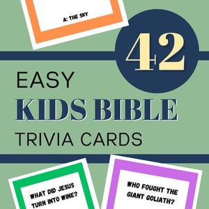 Jeux-questionnaires bibliques pour enfants pour l'école du dimanche activités bibliques pour enfants église quiz biblique imprimable jeu de société pour enfants questions-questions image 12