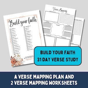 Faith study verse mapping plan for adults bible verse study about faith printable journal for beginners bible study on faith bundle