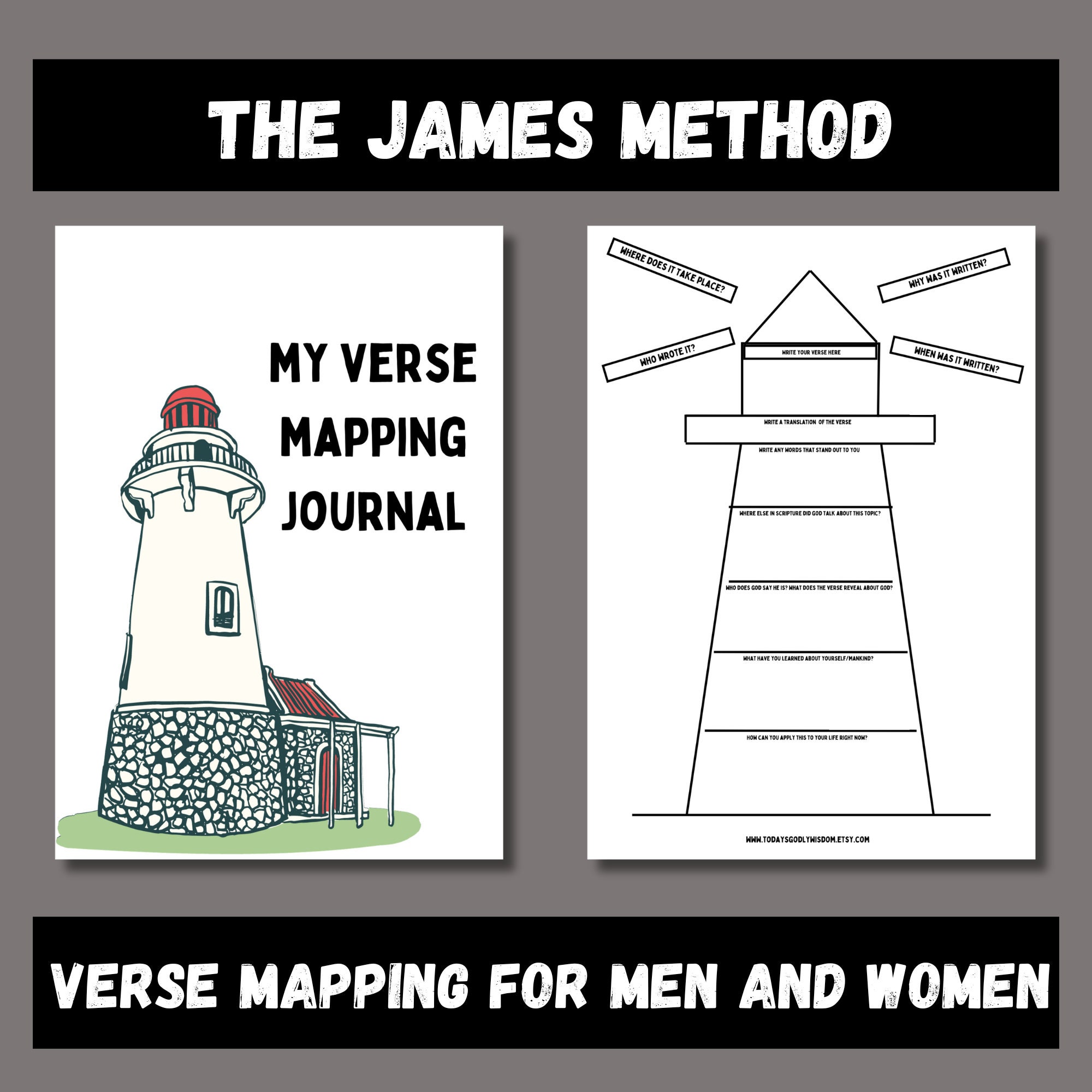 The James Method Verse Mapping Journal for Men, Verse Mapping for Women The James Method Verse Mapping Journal for Men, Verse Mapping for Women