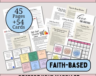 Christian marriage resource bundle printable marriage counseling love language worksheet for couples therapy trust building exercises