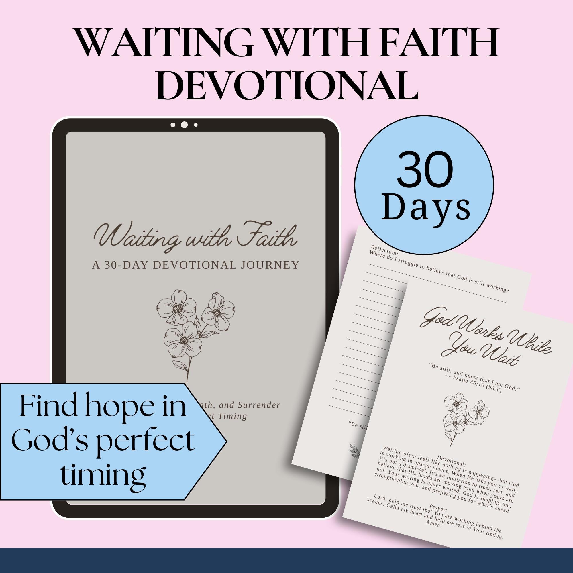 Christian Devotional 30 Day Printable Faith Journal Prompts Daily ...
