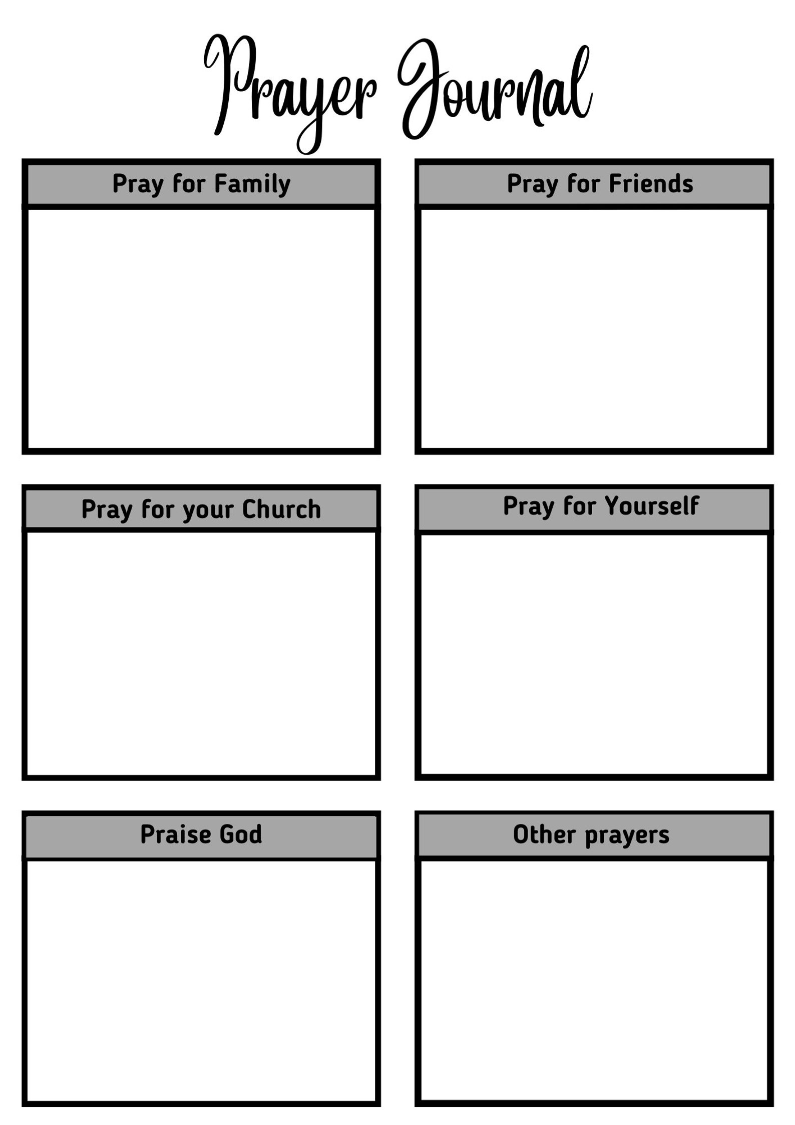 Prayer Journal Template, Prayer Journal for Adults, Gratitude Journal Prayer Journal Template, Prayer Journal for Adults, Gratitude Journal