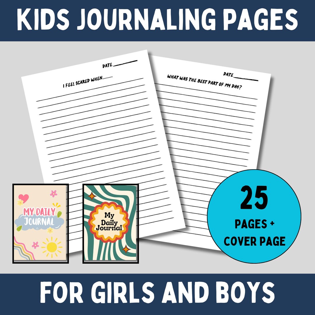 Printable Journaling Pages for Kids Daily Reflection Journal With ...