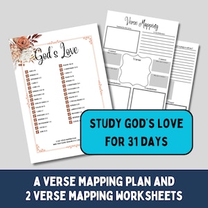 Götter Liebe Bibel Vers Studieren Druckbare Devotionalie Anleitung Vorlage Verse Mteilung Journal Arbeitsblatt Tägliches Gebet Glaube Journaling Kit Spirituell