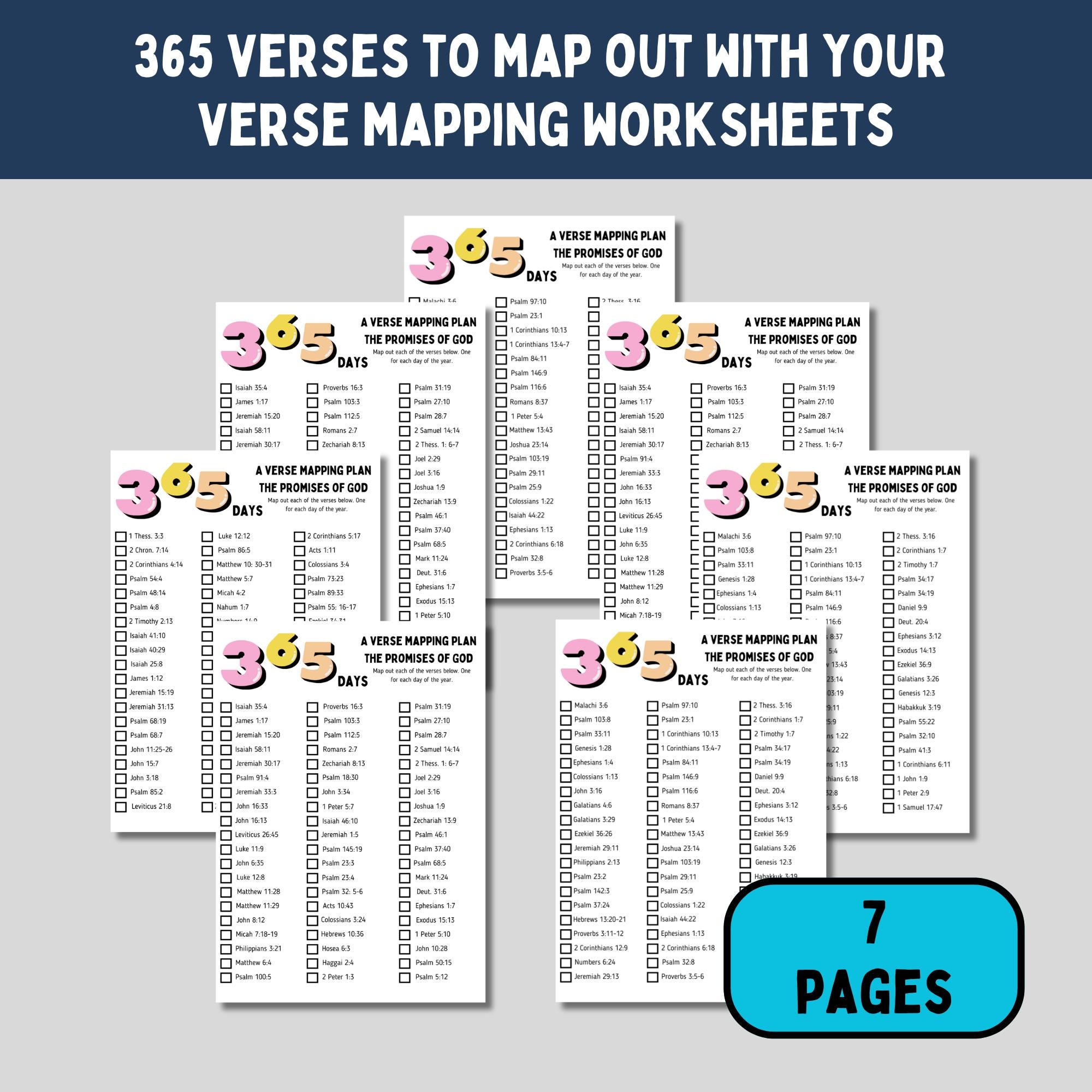 Bible Verse Mapping Bundle Printable Bible Study Planner for Adults ...