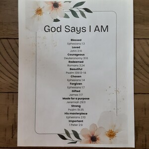 Who I Am in Christ Printable Bible Verses for Who God Says I Am Pdf ...