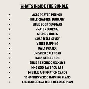 Bible Study Bundle Printable Prayer Journal Guide Christian Devotional Page Scripture Mapping Reflection Worksheet Monthly Calendar Verse image 2