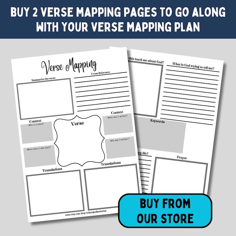 Verse mapping template with guided prompts.