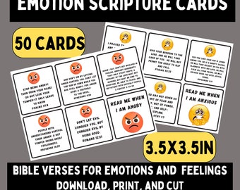 Bible verses for emotions and feelings, emotion cards with bible verse, encouragement cards bible verse, encouragement christian gift