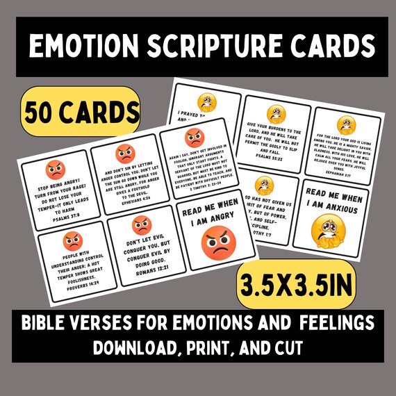 Bible Verses for Emotions and Feelings, Emotion Cards With Bible Verse,  Encouragement Cards Bible Verse, Encouragement Christian Gift - Etsy