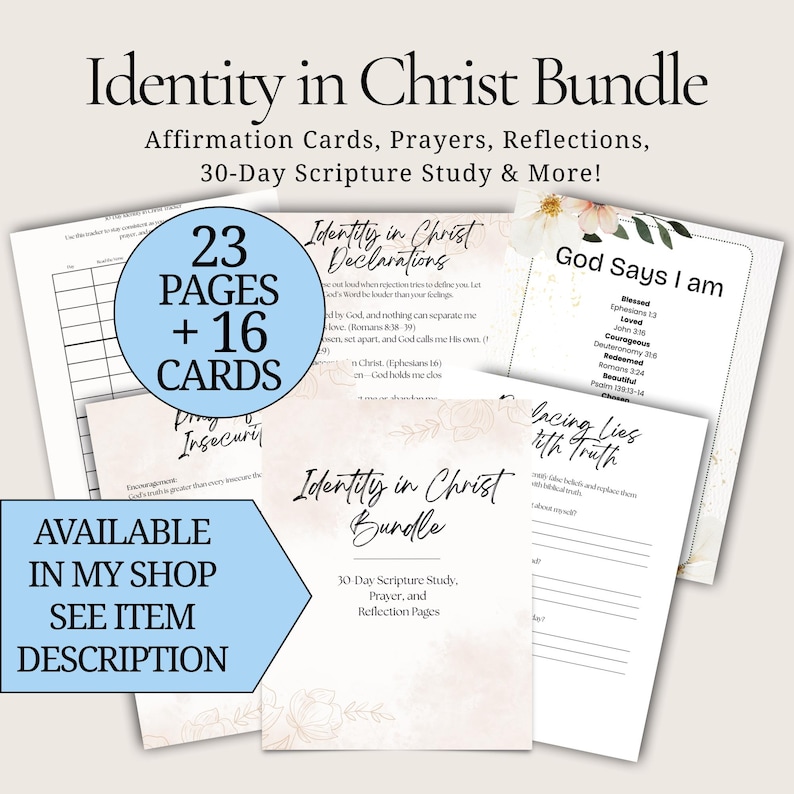 Who I Am in Christ Printable Bible Verses for Who God Says I Am Pdf ...
