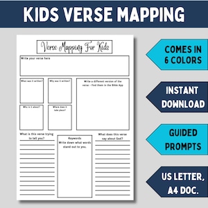 Kids verse mapping template for bible study journaling scripture study printable journal for beginners indepth verse study for kids